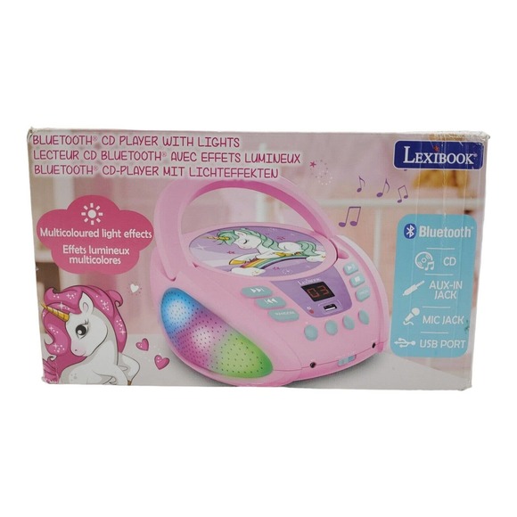 Unicorn - Bluetooth CD Player for – Portable Multicoloured Light Effects Micr... - Picture 1 of 11